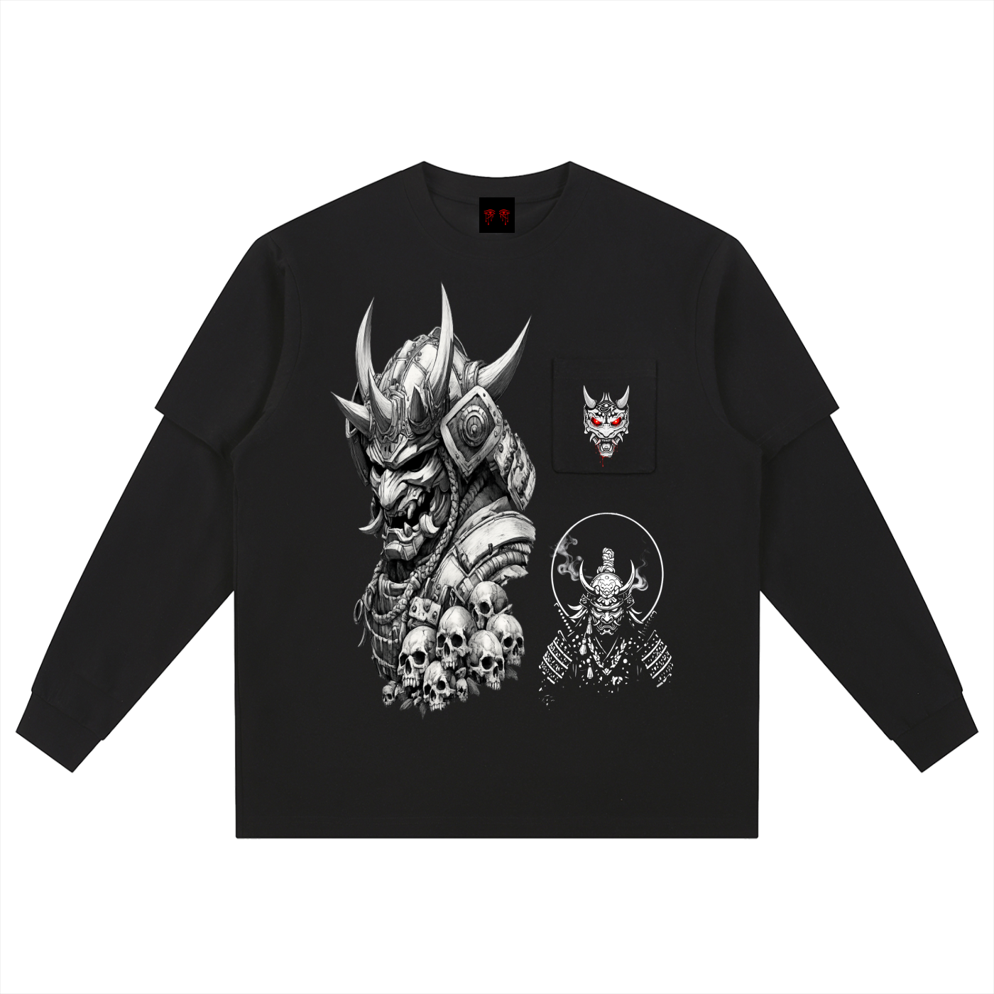 UNDEAD HONOR GSU ERA 1. Layered Long Sleeve Oversized Tee