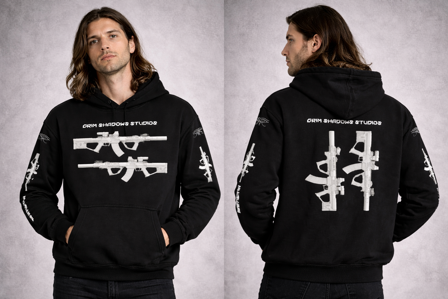 BLACK ARROW ARMS #1 GSU ERA 2. Oversize Fleeced Hoodie