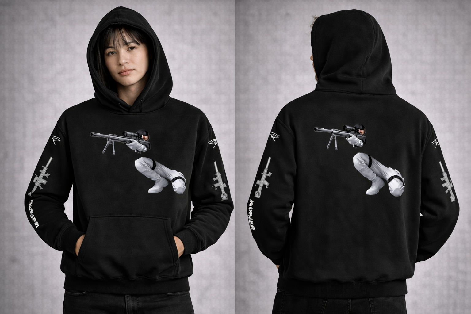 COVERT SNIPER GSU ERA 2. Oversize Fleeced Hoodie