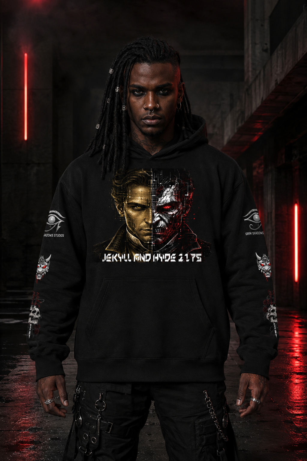 JEKYLL AND HYDE 2175 - Oversize Fleeced Hoodie