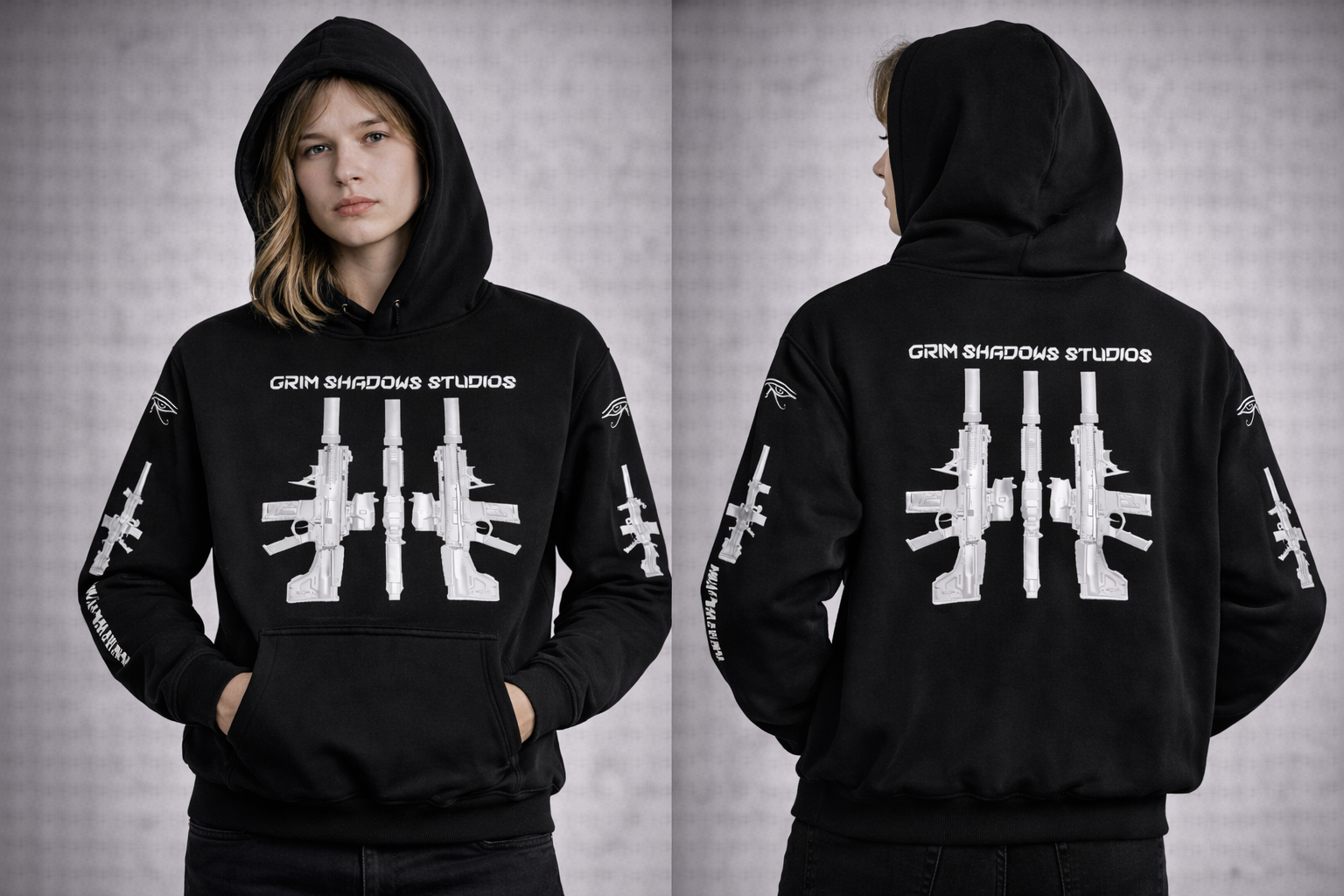 BLACK ARROW ARMS #2 GSU ERA 2. Oversize Fleeced Hoodie