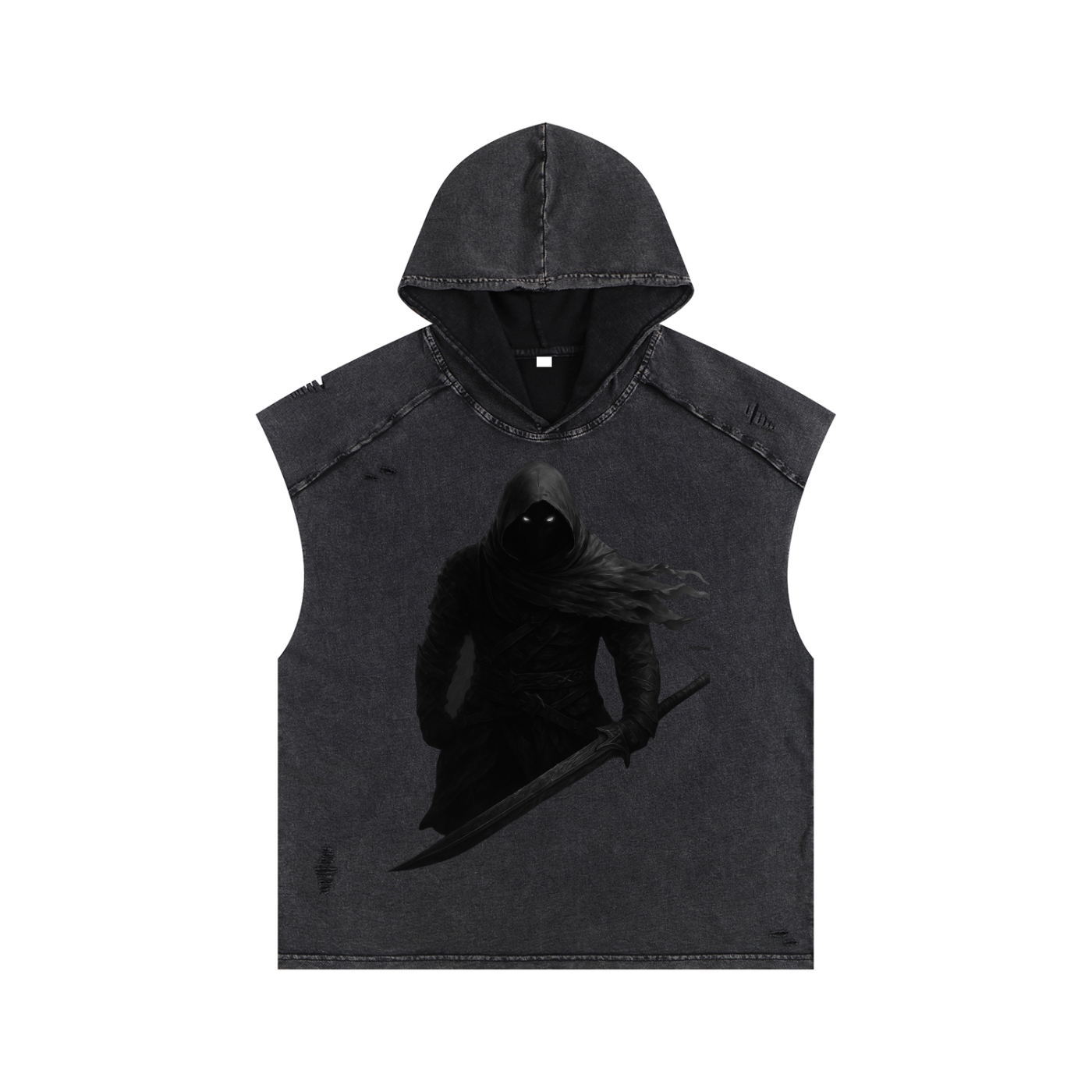 KANE GSU ERA 1. Snow Washed Boxy Hooded Tank Top