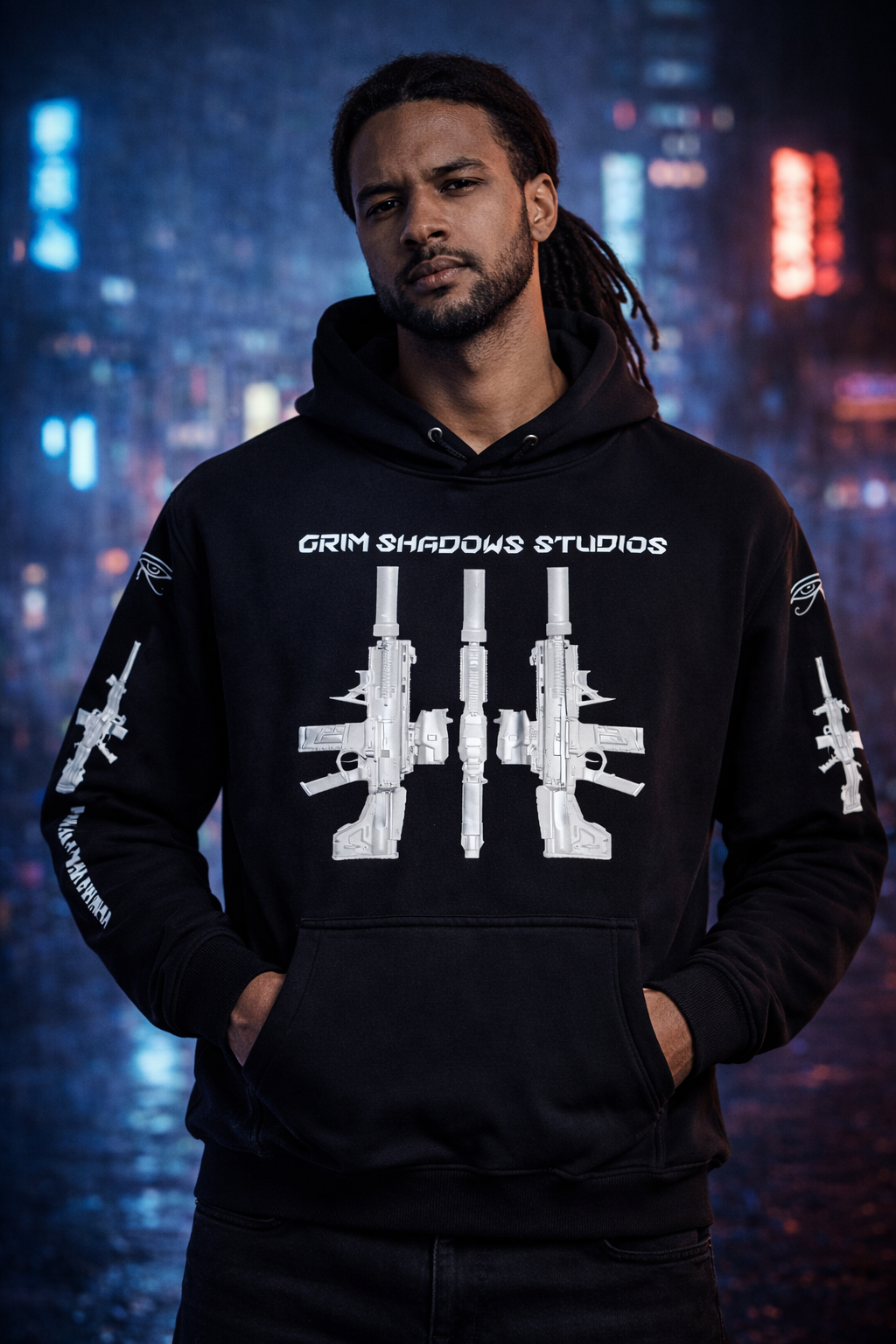 BLACK ARROW ARMS #2 GSU ERA 2. Oversize Fleeced Hoodie