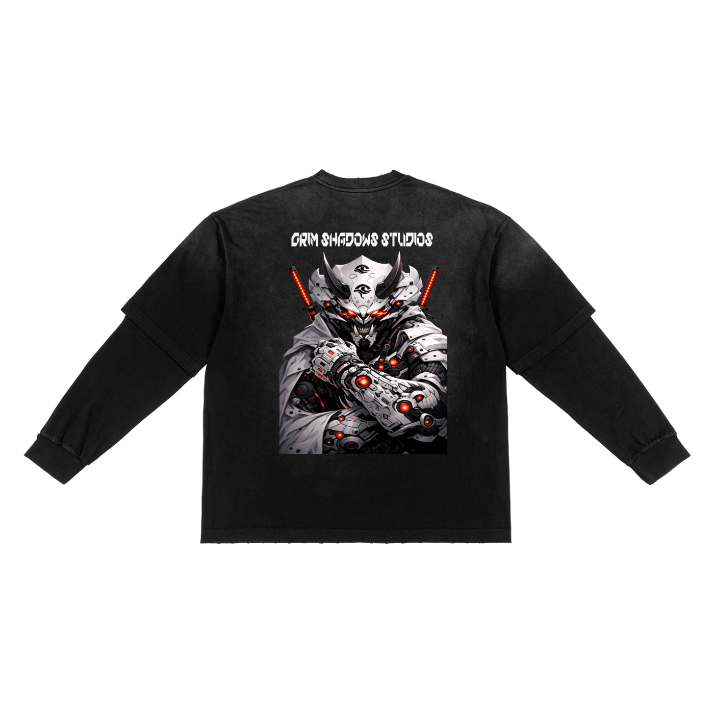 HOUSE DRAGON GSU ERA 3. Sunfade Hand-Frayed Faux Two-Piece T-Shirt