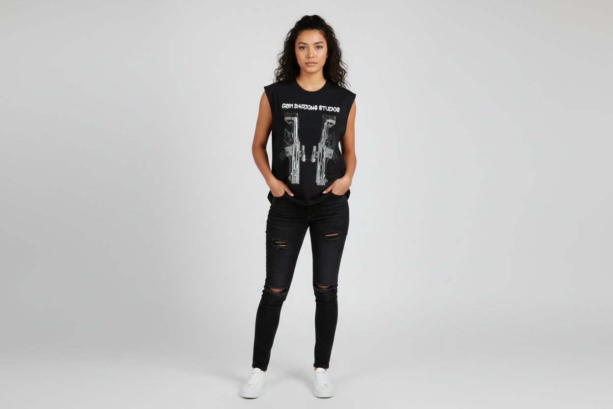 Hispanic female wearing AMRS 4 tank top