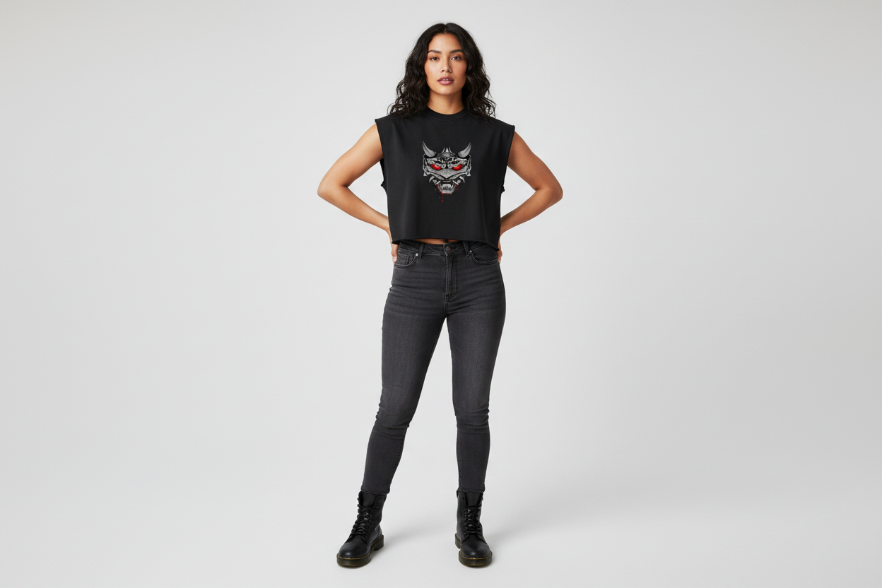 Hispanic female wearing ONI tank top