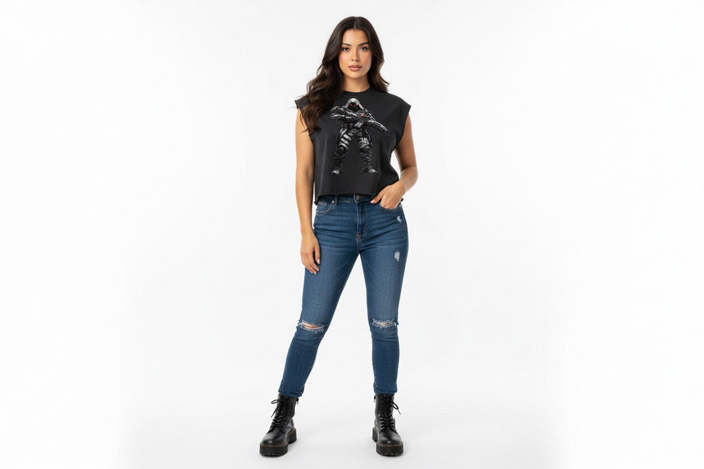 Hispanic female wearing tank top