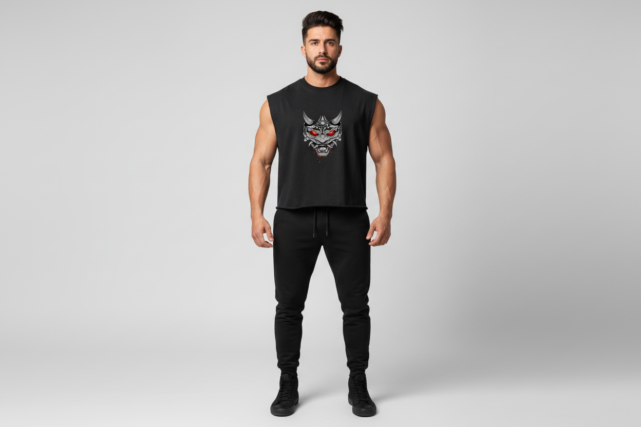 Hispanic male wearing ONI tank top
