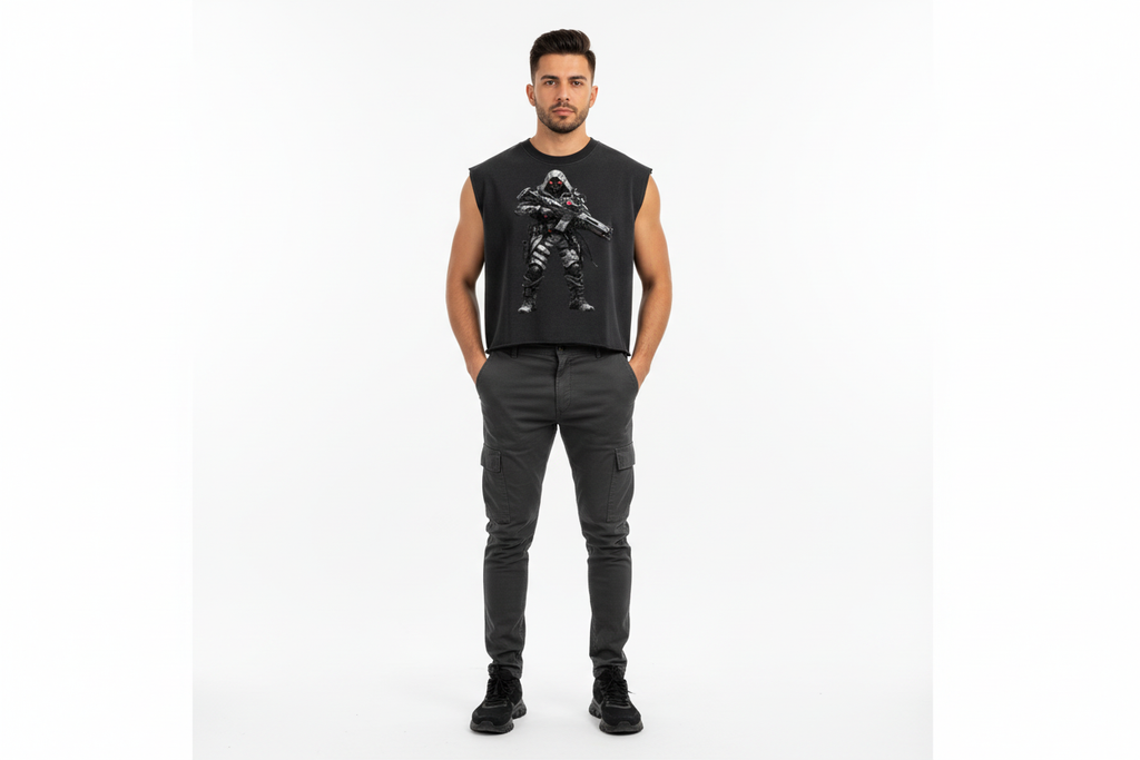 Hispanic male wearing tank top