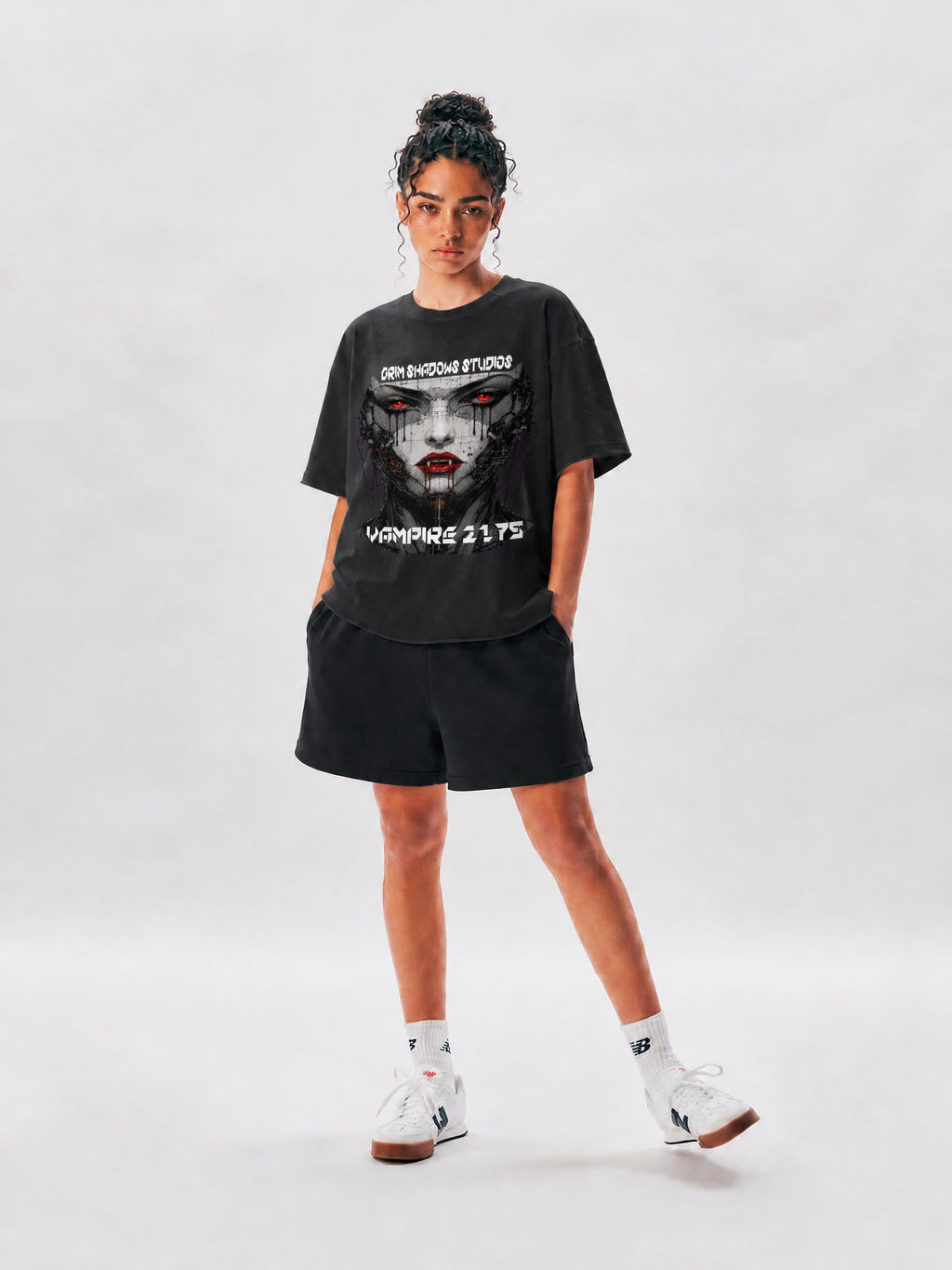 VAMPIRE 2175 - GSU ERA 2 - Unisex Vintage Wash Raw Edge Boxy T-Shirt