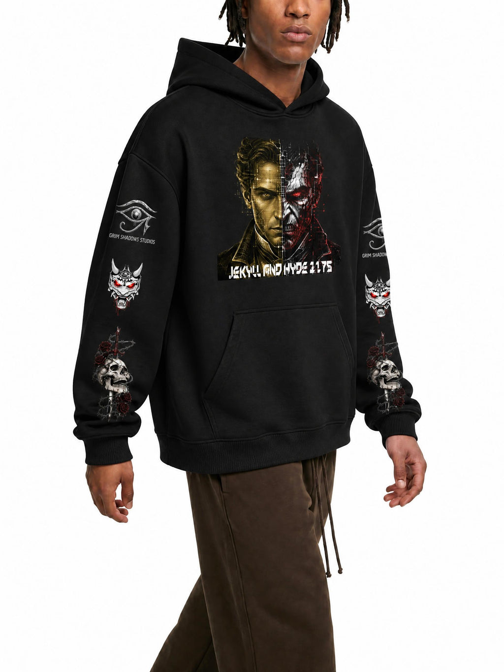 JEKYLL AND HYDE 2175 - GSU 2 - Oversize Fleeced Hoodie