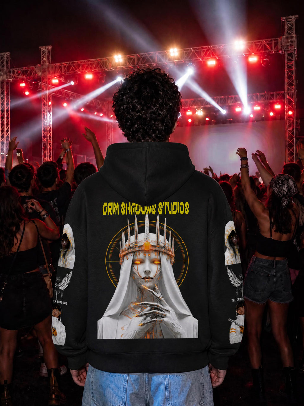 DIGITAL ICE QUEEN - Oversize Fleeced Hoodie