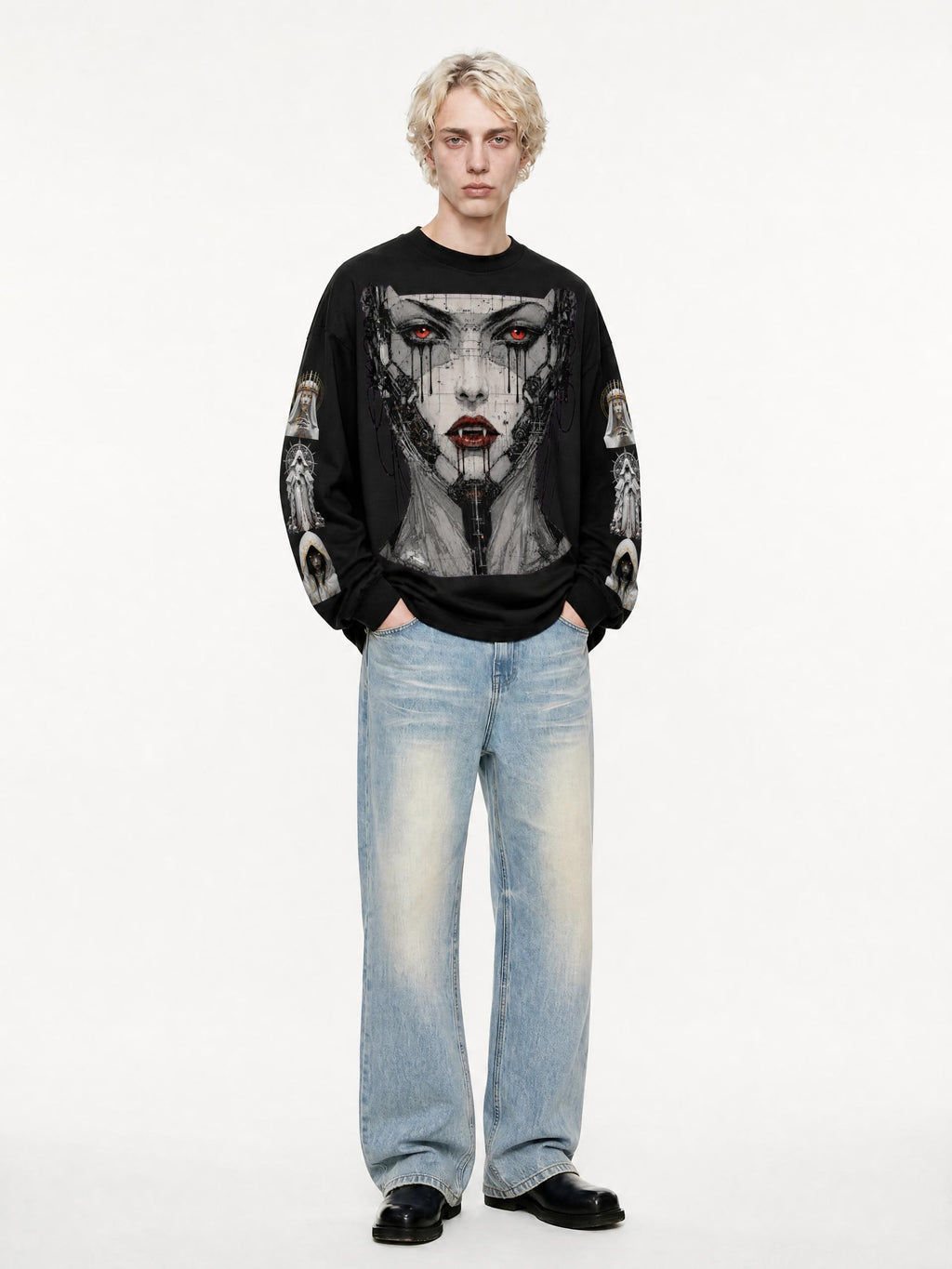 VAMPIRE 2175 -Oversized Unisex Long Sleeve T-Shirt