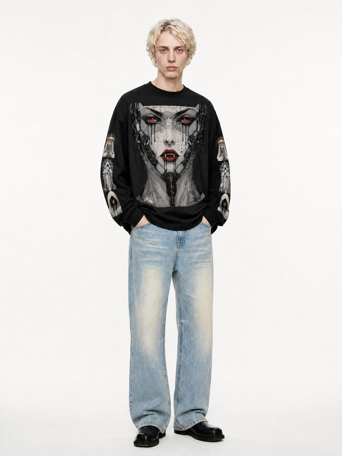 VAMPIRE 2175 -Oversized Unisex Long Sleeve T-Shirt