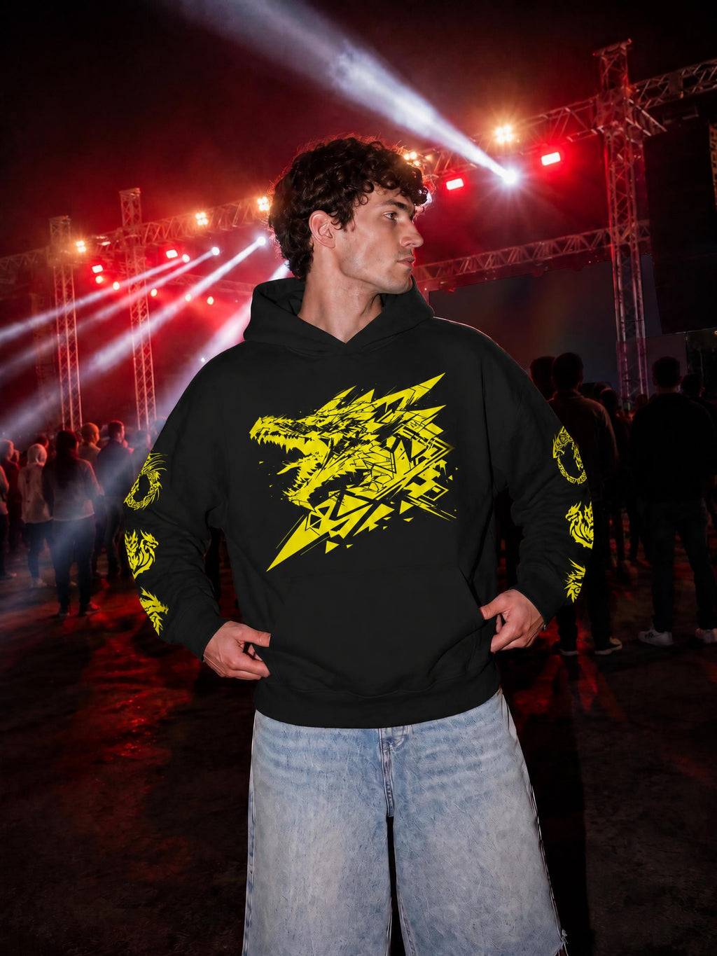 GOTHIC DRAGONS - Oversize Fleeced Hoodie