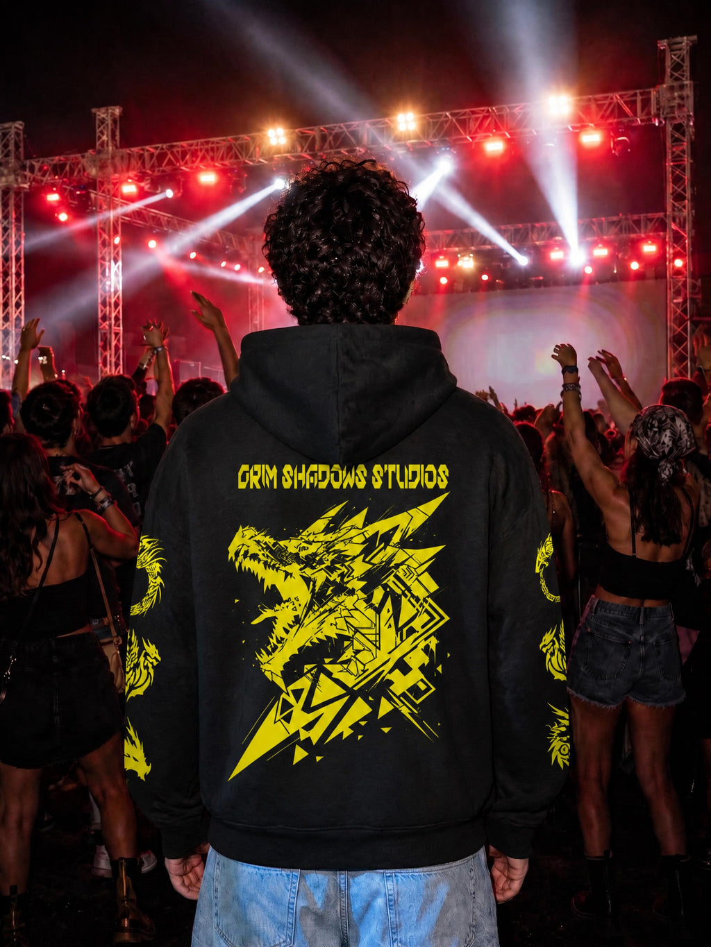 GOTHIC DRAGONS - Oversize Fleeced Hoodie