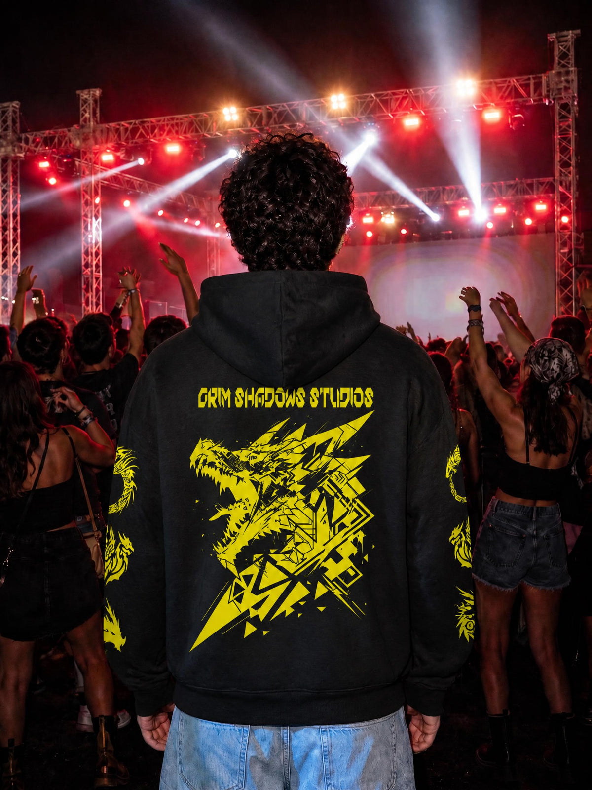 GOTHIC DRAGONS - Oversize Fleeced Hoodie