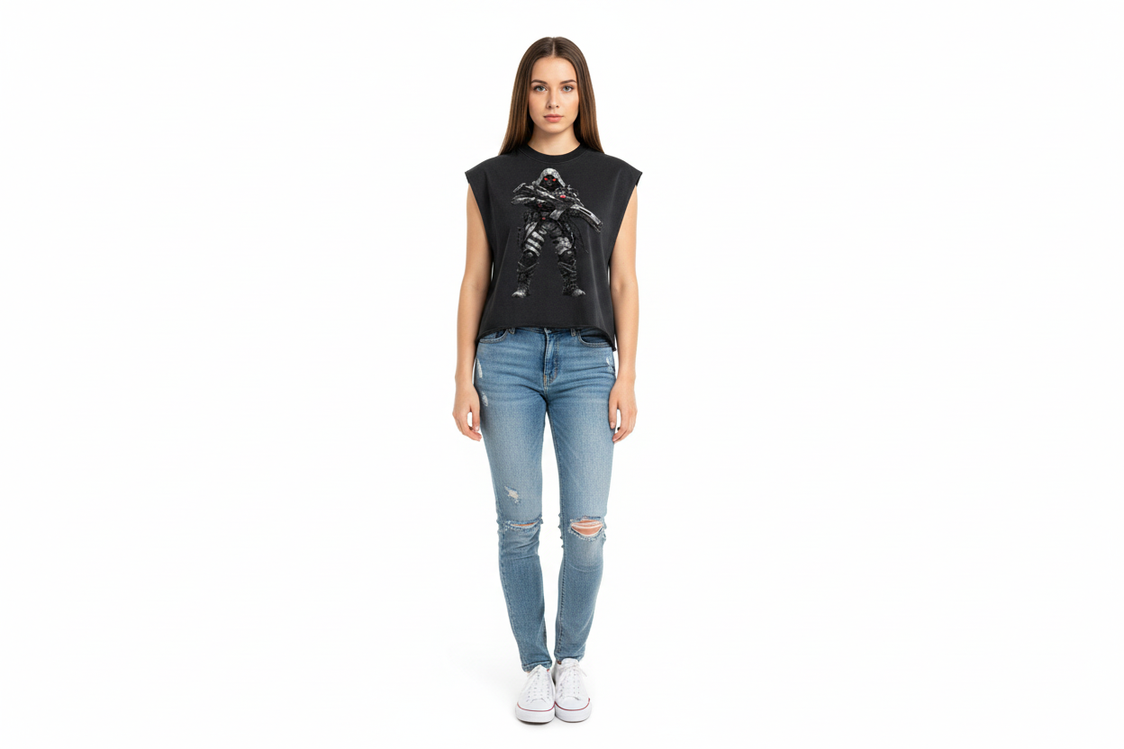White female wearing tank top
