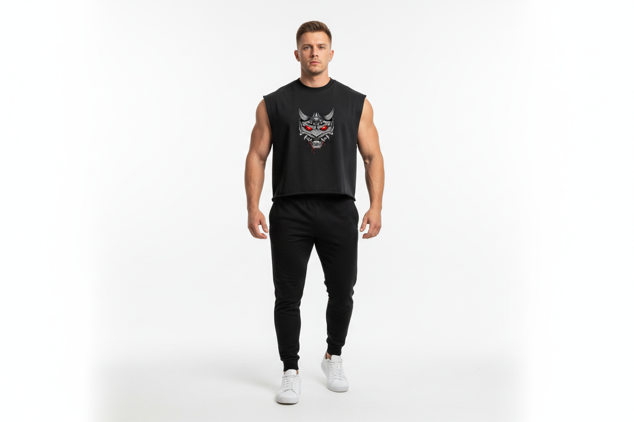 White male wearing ONI tank top